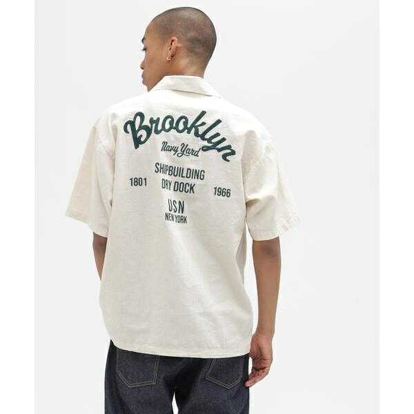 LINEN-COTTON S／S SHIRT ”Brooklyn”／アヴィレックス（AVIREX）