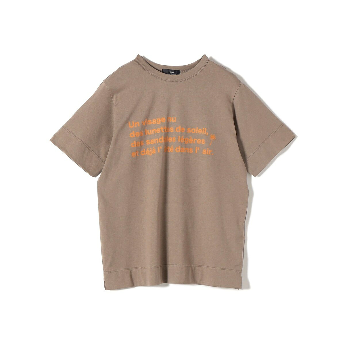 SHIPS Primary Navy Label:PALM TREE ラバー プリント TEE／シップス（SHIPS）