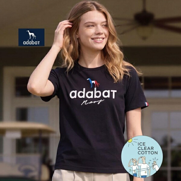 【ADABAT NAVY】アイスクリアコットンロゴT／アダバット（adabat）