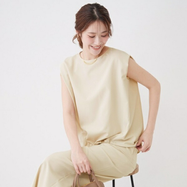 【室内用便器可／セットアップ可】向こう正面裾ギャザーティーシャツ／クード シャンス（COUP DE CHANCE） Tシャツ・カットソー-レディースファッション