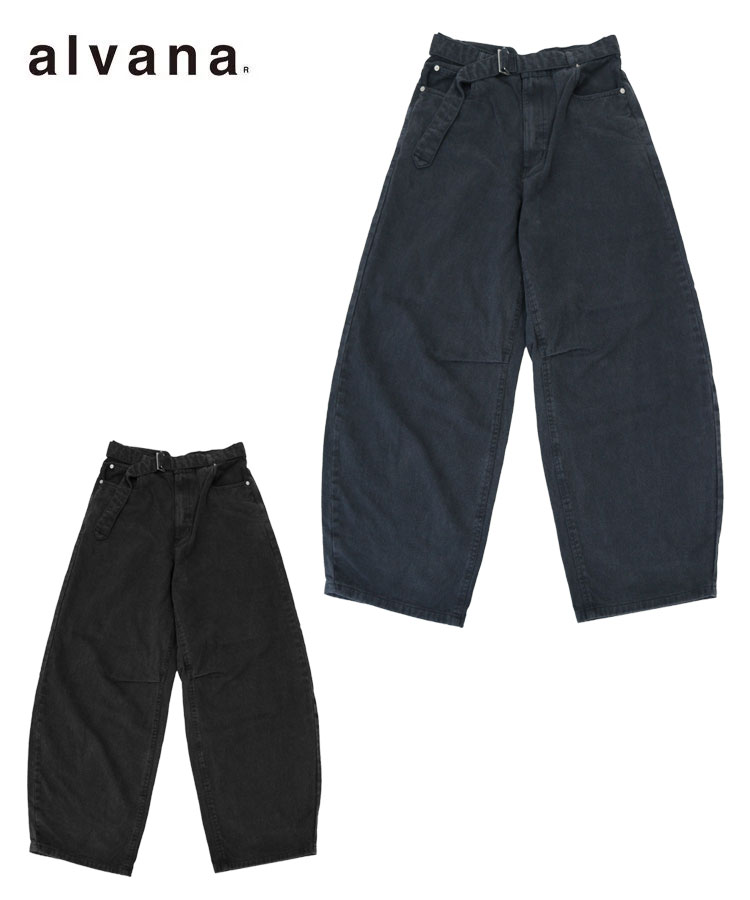 BLACK TWILL BELTED WIDE PANTS / 2カラー [ALV-90175]／スタイライズ（STYLISE）｜丸井（マルイ）店