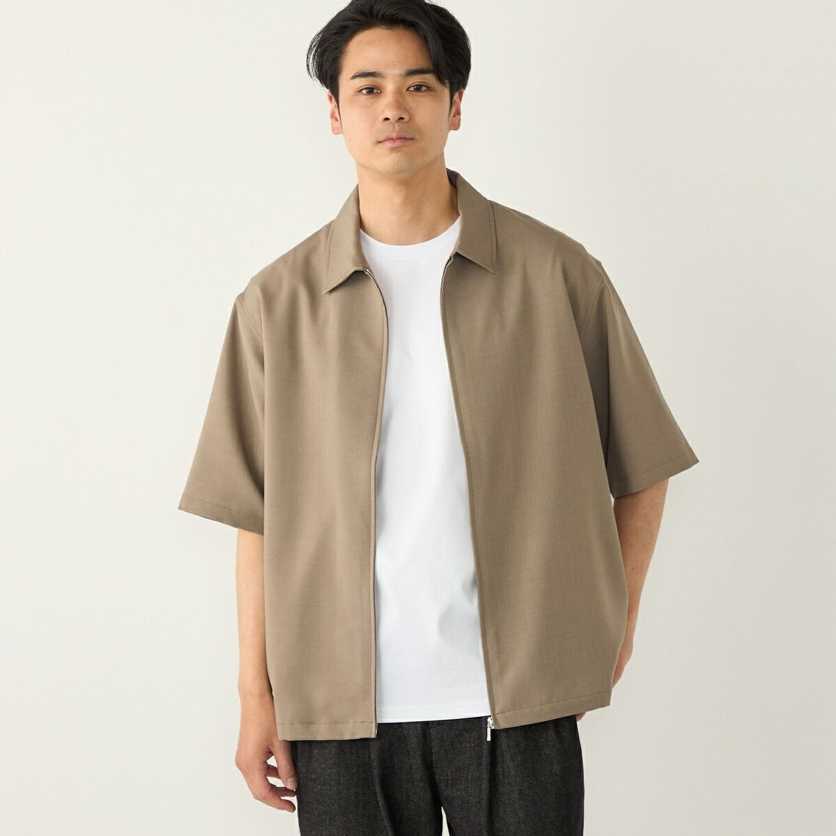 SHIPS Colors:〈吸水速乾・洗濯機可能〉2WAY ストレッチ ジップ シャツ◇／シップス カラーズ（SHIPS Colors）