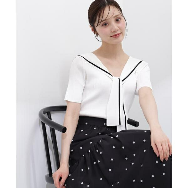 セーラーカラーニットトップス／プロポーション ボディドレッシング（PROPORTION BODY DRESSING）