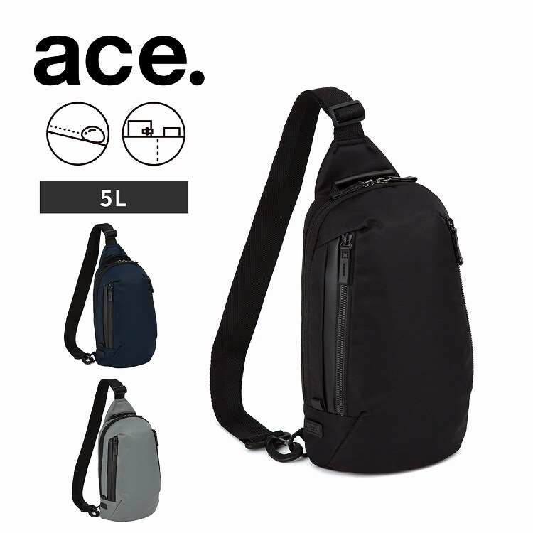ボディバッグ ショルダーバッグ 軽量 撥水 5L ace. ラグレンティスクロス ／ace.（ace.） 9,900円