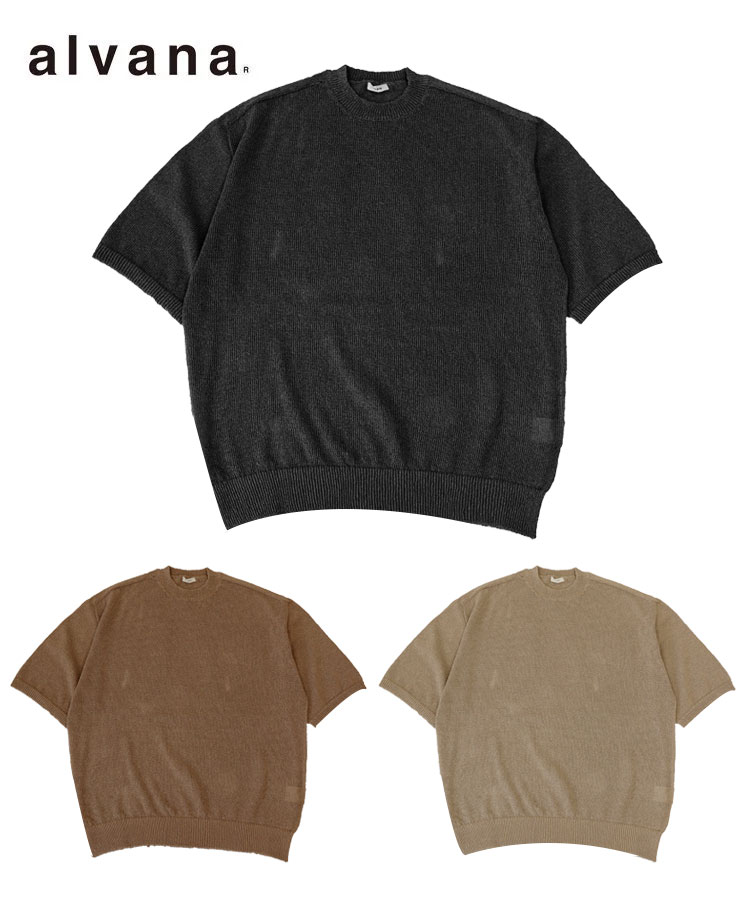 WASHI CREWNECK S/S KNIT / 3カラー [ALV-90183]／スタイライズ（STYLISE）