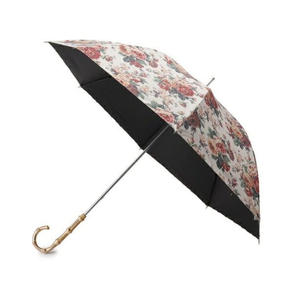 【UV撥ねのける遮熱成り行き晴雨兼用】エレンボロー さくら色柄 長傘／ローラ アシュレイ（LAURA ASHLEY）