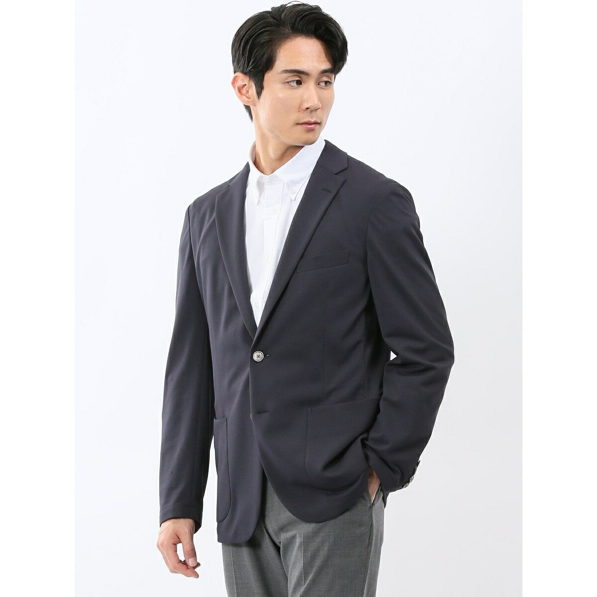 【ストレッチ 吸水速乾 防シワ ウォッシャブル】m.f.エディトリアル 2釦 ジャケット/m.f.エディトリアル(m.f.editorial)|丸井(マルイ)店