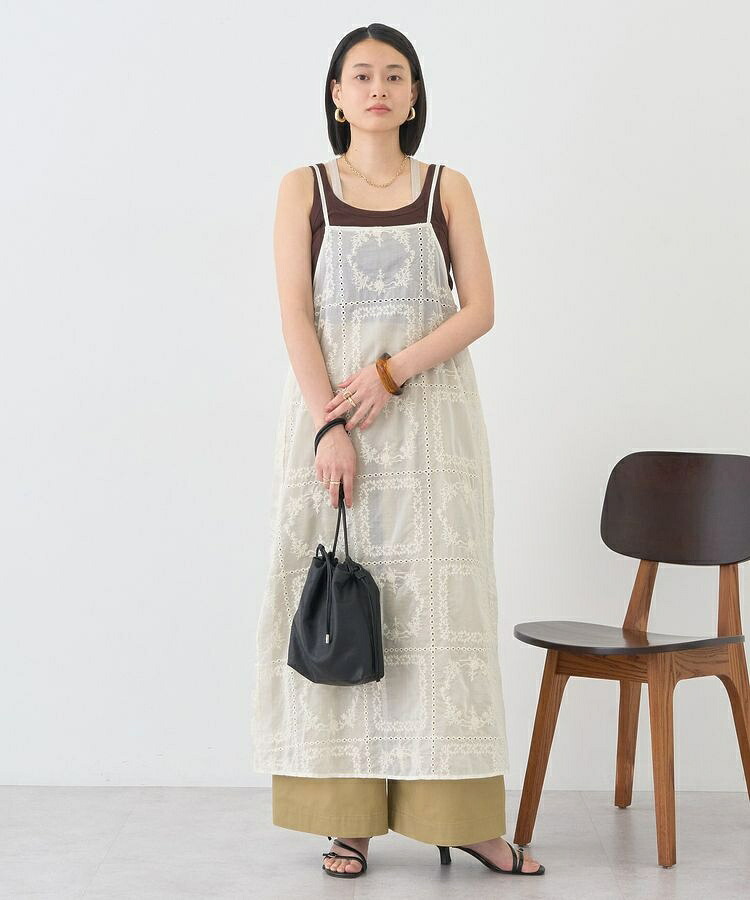 シアー刺繍キャミワンピース(ペチコート付き)／アメリカンホリック（AMERICAN HOLIC）