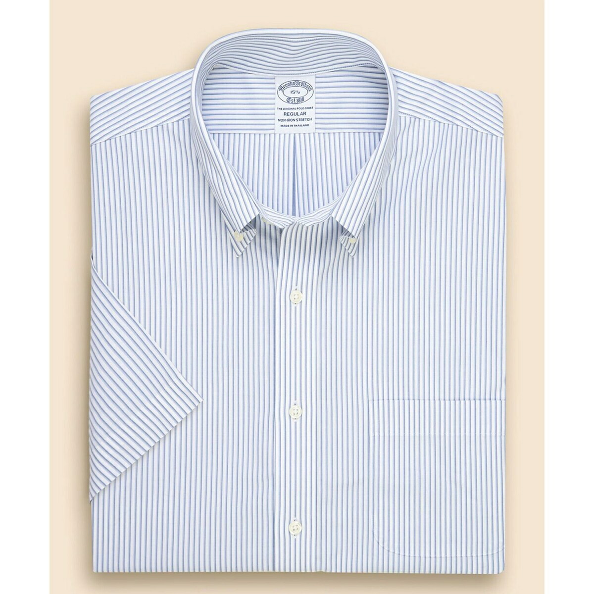 ストレッチブロードクロス 縞模様 遊撃手衣袂 御召しものプルオーバー Regular Fit／ブルックスブラザーズ（Brooks Brothers）