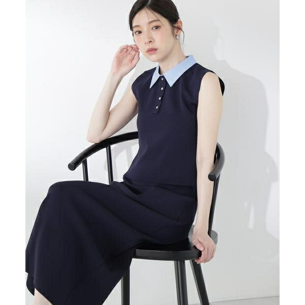 <青島心さん着用>衿ドッキングニットセットアップ/プロポーション ボディドレッシング(PROPORTION BODY DRESSING)|丸井(マルイ)店