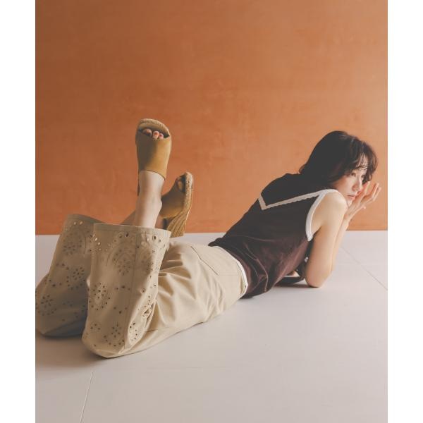 エンブロイダリーツイルパンツ／ナチュラルビューティーベーシック（NATURAL BEAUTY BASIC）｜丸井（マルイ）店