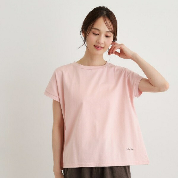 【日本製】コットン天竺Tシャツ／ローラ アシュレイ（LAURA ASHLEY）
