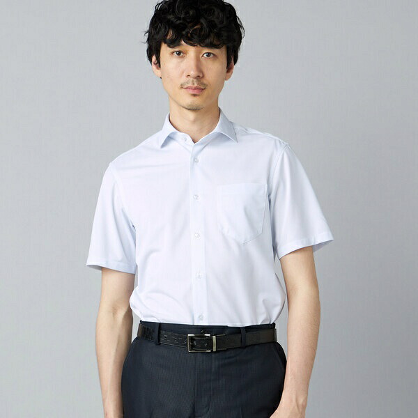 【吸水速乾・防しわ・防汚】トリコットツイル 半袖ドレスシャツ／コムサ・メン（COMME CA MEN）｜丸井（マルイ）店