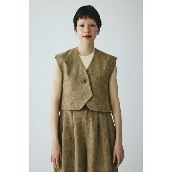 Tweed butcher vest／ヘリンドットサイ（HeRIN.CYE）