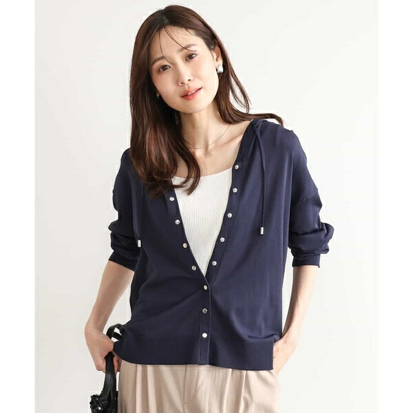 [UVカット/接触冷感/洗える]ニットフードパーカー／MK ミッシェルクラン（MK MICHEL KLEIN ）｜丸井（マルイ）店 11,550円