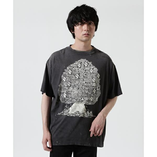 SAINT MICHAEL／仙マイケル／SS T-SHIRT／TREE／BLACK／ロイヤル閃光電球（ROYAL FLASH）