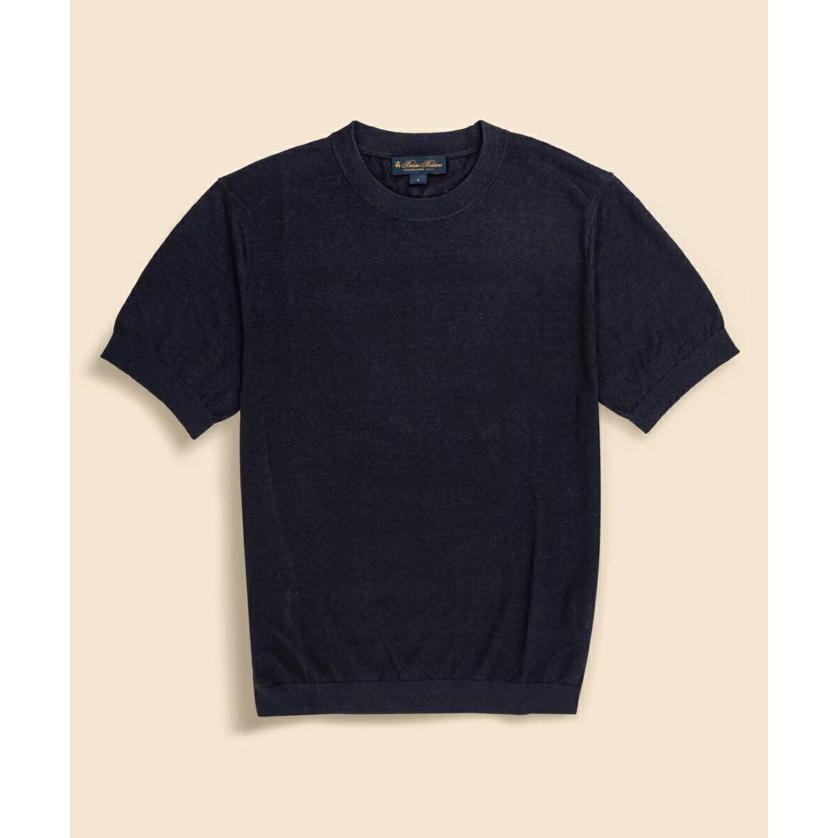リネン 労働者の一団のど首 遊撃手衣袂 朱夏プルオーバー／ブルックスブラザーズ（Brooks Brothers）