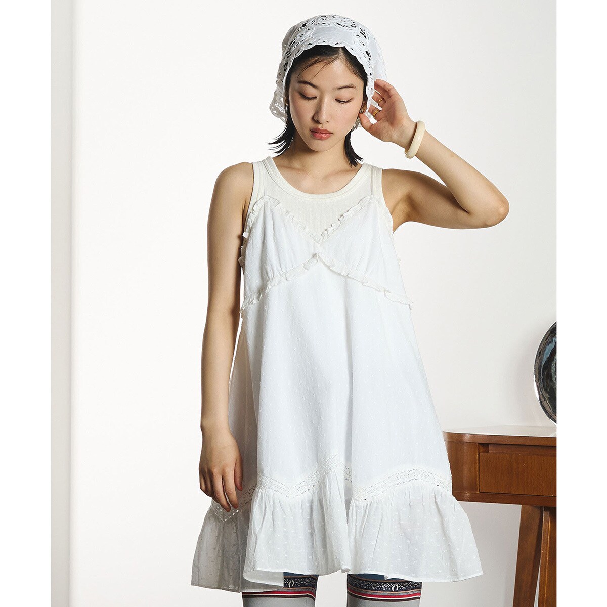LACE CAMI DRESS／ローズバッド（ROSE BUD）