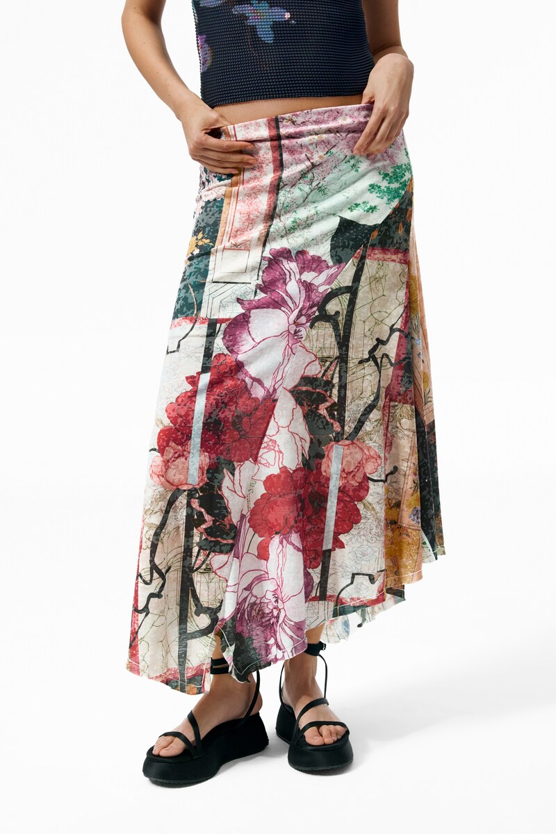 【5サイズ展開】フラワーコラージュプリント柄ロングスカート 2026aw 新作／デシグアル（Desigual）｜丸井（マルイ）店 15,522円