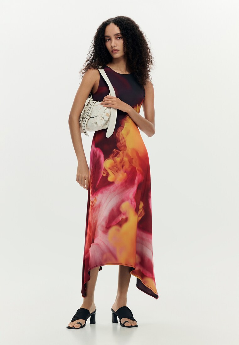 【5大きさ詳しく述べる】アシンメトリーノースリーブワンピース 2026SS 新作／デシグアル（Desigual）