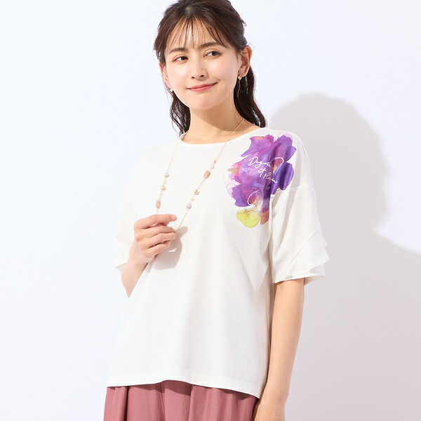 【洗える・綿100】フリルスリーブTシャツ／ロブジェ（LOBJIE）｜丸井（マルイ）店