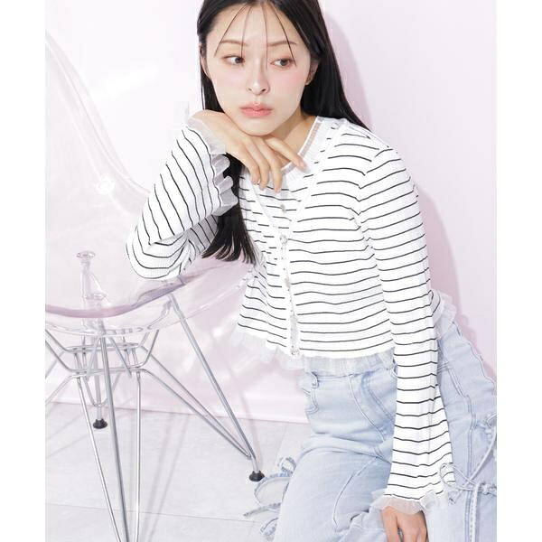 シアートリムショートカーディガン/ジル バイ ジル スチュアート(JILL by JILL STUART)|丸井(マルイ)店