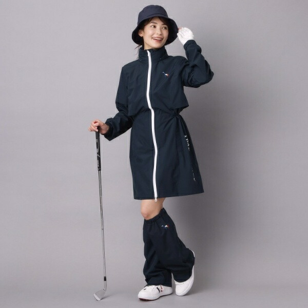 【ADABAT NAVY】レッグカバー付き添い人レインワンピース／アダバット（adabat）