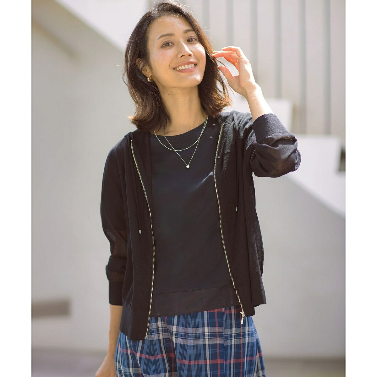 【WEB限定カラーあり】SHEER LIGHT KNIT パーカー/Jプレス(J.PRESS)|丸井(マルイ)店