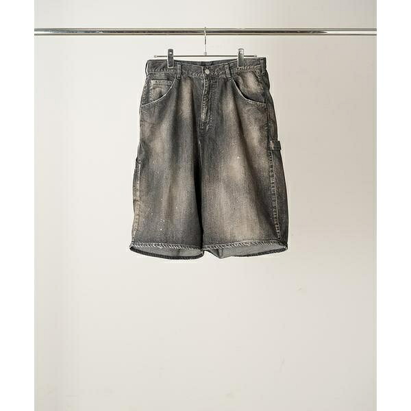 ANCELLM／アンセルム／DENIM PAINTER SHORTS／ANC-PT149-A／庭園（GARDEN）