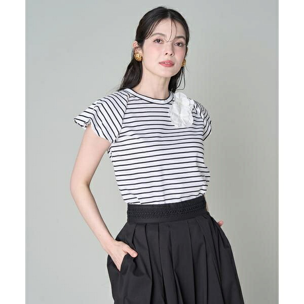 フラワーバルーンスリーブTシャツ｜花咲く華やぎトップス／マーリエ ル カセット（Maglie le cassetto）｜丸井（マルイ）店