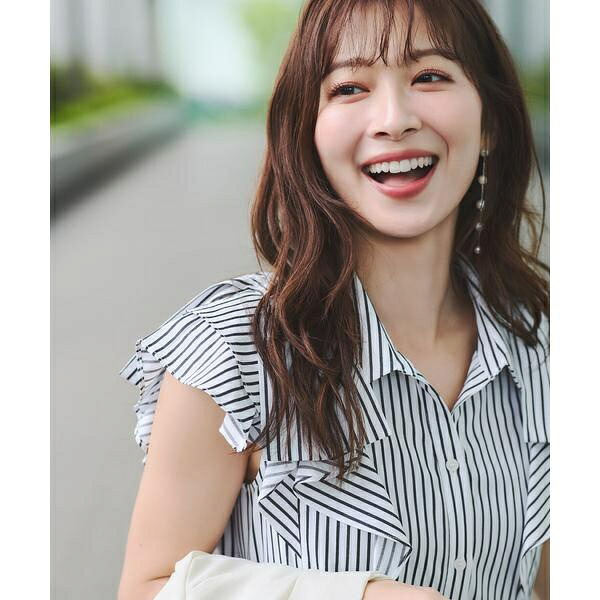 〈山本里菜さんコラボ〉リボンラッフルシャツワンピース／ナチュラルビューティーベーシック（NATURAL BEAUTY BASIC）｜丸井（マルイ）店