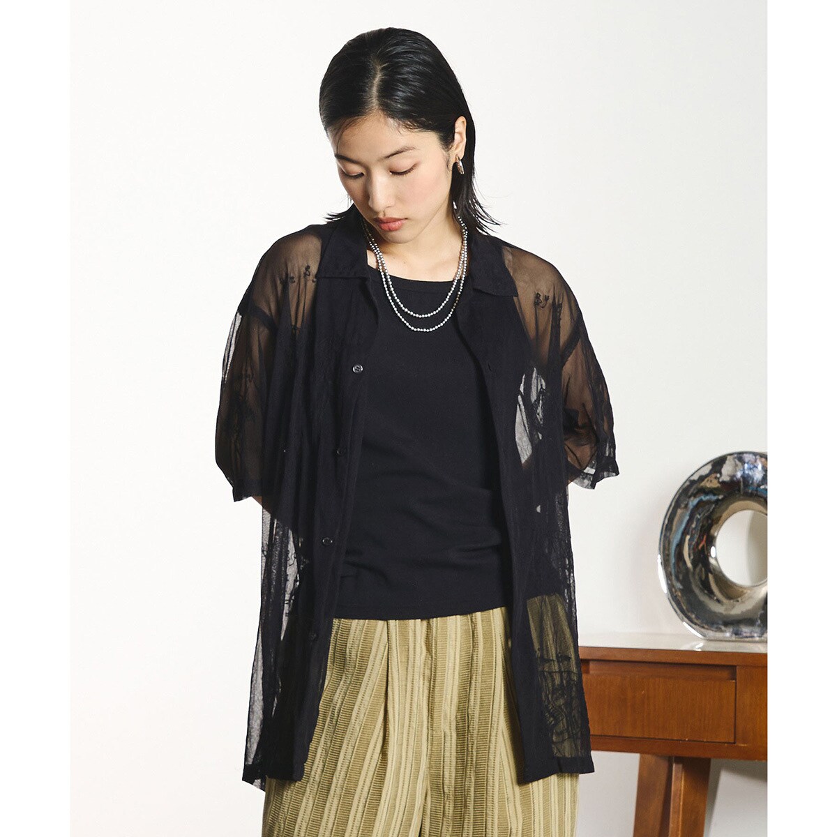 INDIA IS BEAUTIFUL&RB Embroid Sheer Tulle Shirt/ローズバッド(ROSE BUD)|丸井(マルイ)店
