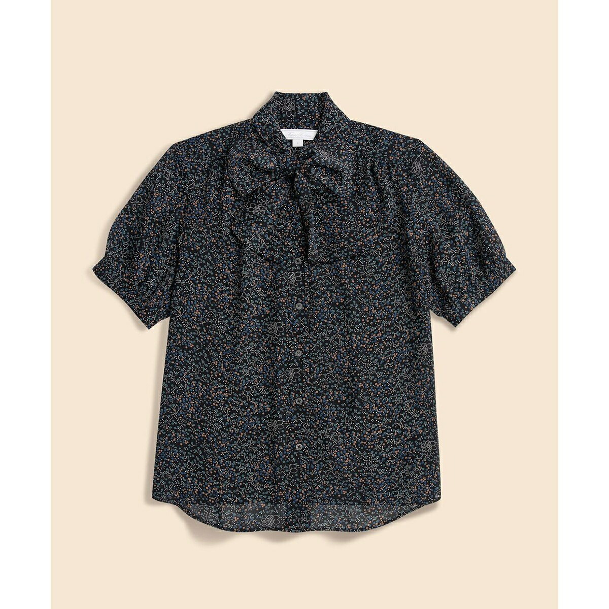 ポリエステル BBロゴ アソートドットプリント シアー ボウブラウス/ブルックスブラザーズ(Brooks Brothers)|丸井(マルイ)店