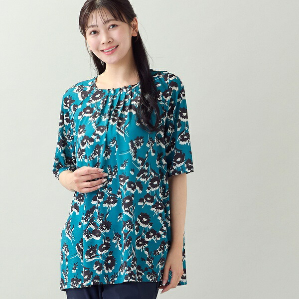 【洗える・L～3Lサイズ】シルエットフラワーTシャツ／ミゼール（missel）｜丸井（マルイ）店
