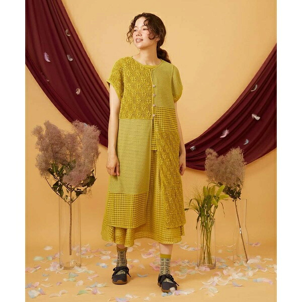 Parche レースパッチワークロングジレ/ホコモモラ(JOCOMOMOLA)|丸井(マルイ)店