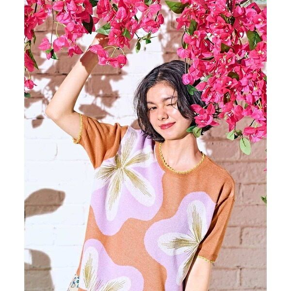 Flores de verano フラワージャカードニットプルオーバー／ホコモモラ（JOCOMOMOLA）｜丸井（マルイ）店