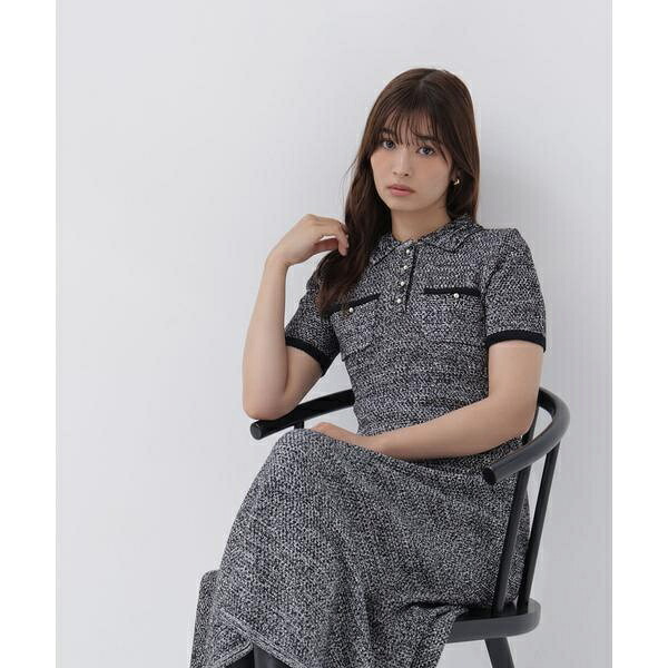 ツイーディーポロニットワンピース／ナチュラルビューティーベーシック（NATURAL BEAUTY BASIC）｜丸井（マルイ）店