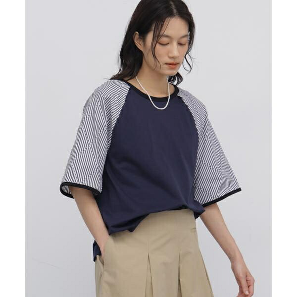 ◆ラグランスリーブリンガーＴシャツ／ヒューマンウーマン（human woman）｜丸井（マルイ）店