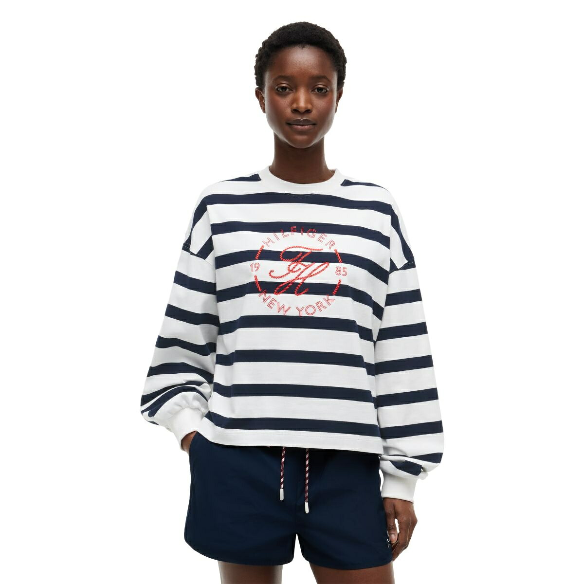 ラウンデルクルーネックリラックスロングスリーブTシャツ/トミー ヒルフィガー(Tommy Hilfiger)|丸井(マルイ)店