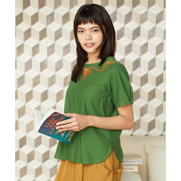 【接触冷感】Aves 刺繍カットソー／ホコモモラ（JOCOMOMOLA）｜丸井（マルイ）店