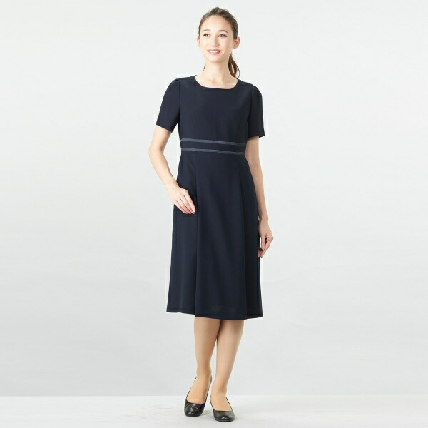 楽天市場 お受験ワンピース ウォッシャブル対応ウエストサテン切替えお受験用ワンピース 入学式 卒業式 ソリテール Soriteal 丸井 マルイ 楽天市場店