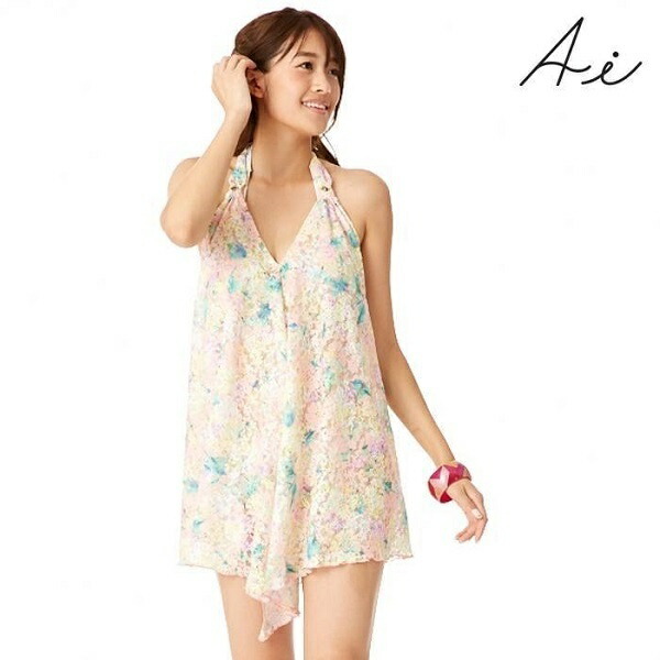 楽天市場 新作 三愛水着楽園 ａｉ ｂｌｕｅ フローラル パレオワンピース3点セット 9号サイズ アイ 水着 Ai 丸井 マルイ 楽天市場店