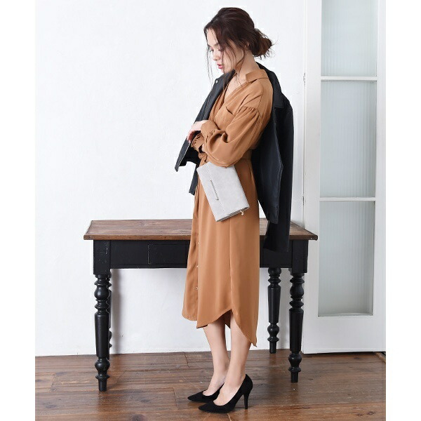 楽天市場 ベルト付き ロングシャツワンピース Philter Luzllena ラズレナ Luz Llena 丸井 マルイ 楽天市場店