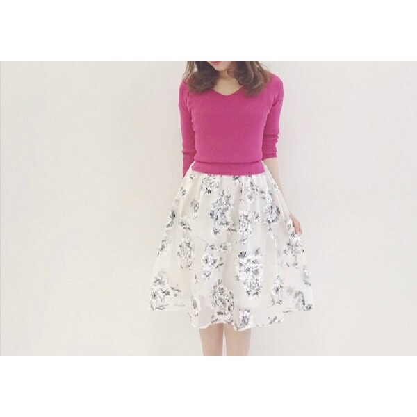 楽天市場 ニット プリントスカートドッキングワンピース Rd ルージュディアマン Rouge Diamant 丸井 マルイ 楽天市場店