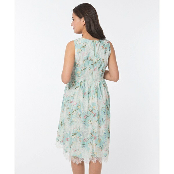 楽天市場 全2色 大きいサイズ 42 46 オパールレースフラワープリントワンピース ローズティアラ 大きいサイズ Rose Tiara 丸井 マルイ 楽天市場店