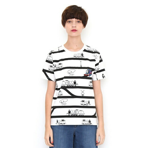 楽天市場 ユニセックス きかんしゃトーマスtシャツ レイルウェイトラックボーダー グラニフ Graniph 丸井 マルイ 楽天市場店