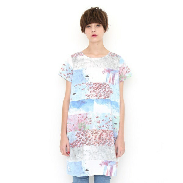 楽天市場 レディース コラボレーションワンピース レオレオニ スイミーボーダー グラニフ Graniph 丸井 マルイ 楽天市場店