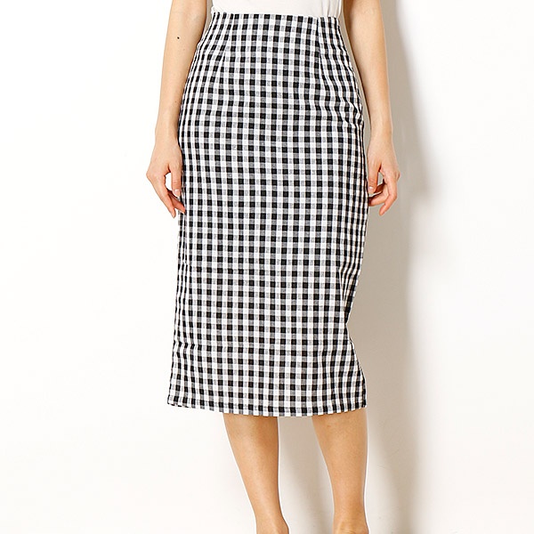 楽天市場 レディススカート ギンガムチェックタイトスカート イーブスサプライ レディース Yevs Supply 丸井 マルイ 楽天市場店