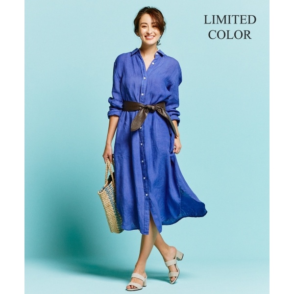 ２０１８夏の一部店舗限定 ｌｉｂｅｃｏ ｌｉｎ ｌｉｂｅｃｏ ｌｉｎｅｎ シャツワンピース ２３区 ｌ ｎｉｊｙｕｓａｎｋｕ ｌ 丸井 マルイ 店 ２０１８夏の一部店舗限定 ワンピース Sale