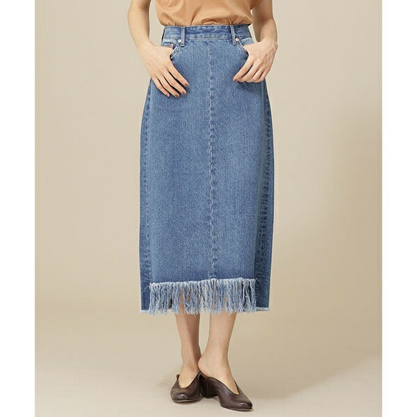 楽天市場 リメイク風フリンジデニムスカート ナノ ユニバース レディース Nano Universe 丸井 マルイ 楽天市場店